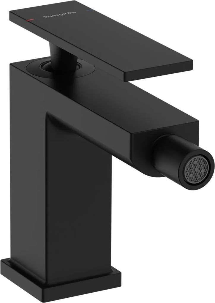 Hansgrohe Tecturis E, bidetová páková batéria s odtokovou súpravou s tiahlom, čierna matná, HAN-73200670