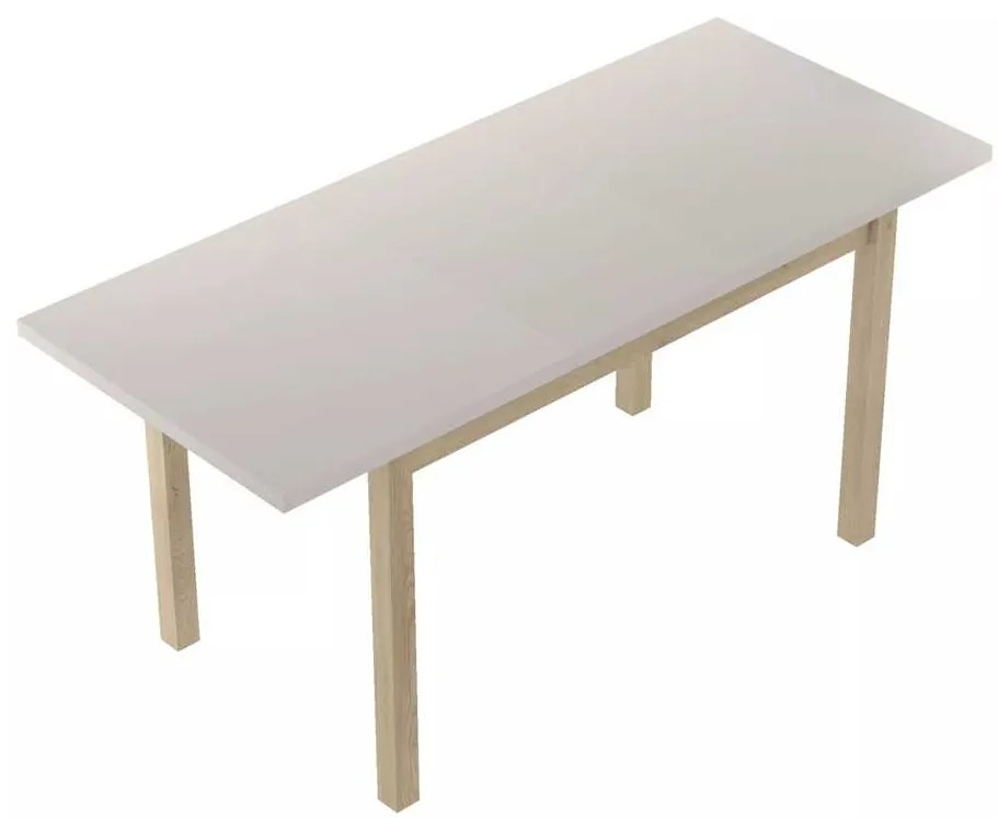 Jedálenský stôl Adam II 90 x 65 cm, krémová / dub cremona