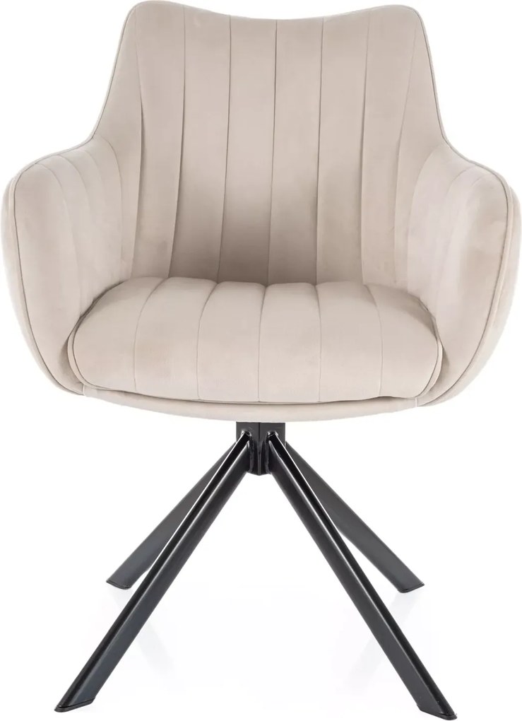 SI Azalia Velvet stolička svetlo béžová