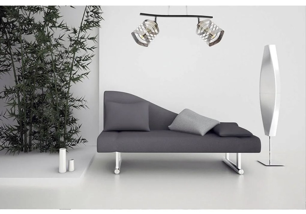 Stropné svietidlo Helix, 2x sklenené tienidlo so vzorom (výber z 2 farieb konštrukcie)