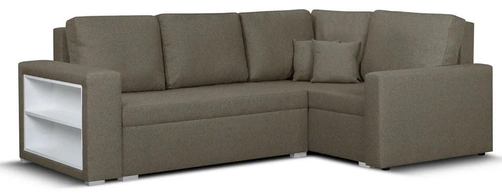 Rohová sedacia súprava s funkciou spania MODO4 Svetlo hnedá