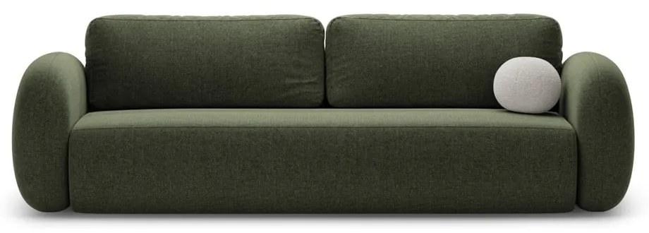 Zelená ženilková rozkladacia/s úložným priestorom pohovka 262 cm Tonale – Cosmopolitan Design