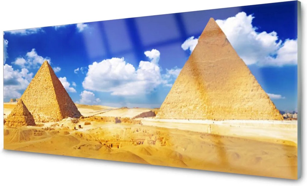 Akrylové obraz Poušť piramidy krajina