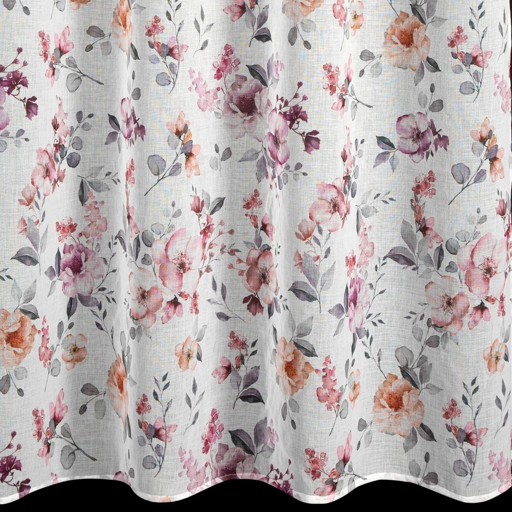 ZÁVES NA KRÚŽKOCH ABRIL 140X250 CM KVETY