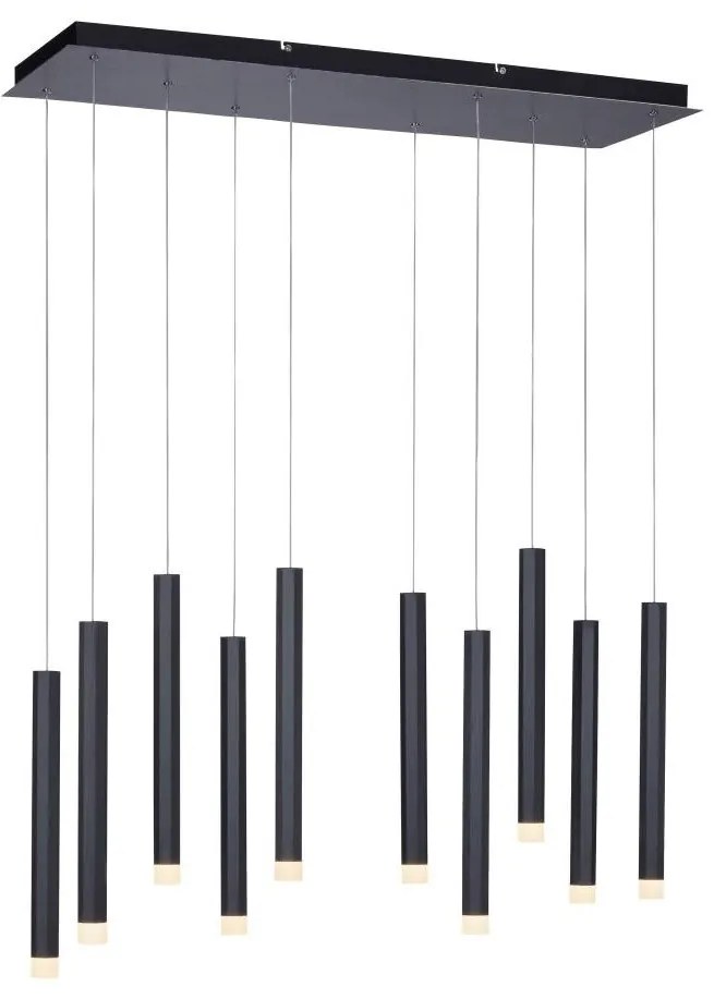 Leuchten Direkt 15206-18 - LED Luster na lanku 10xLED/4,8W/230V čierna