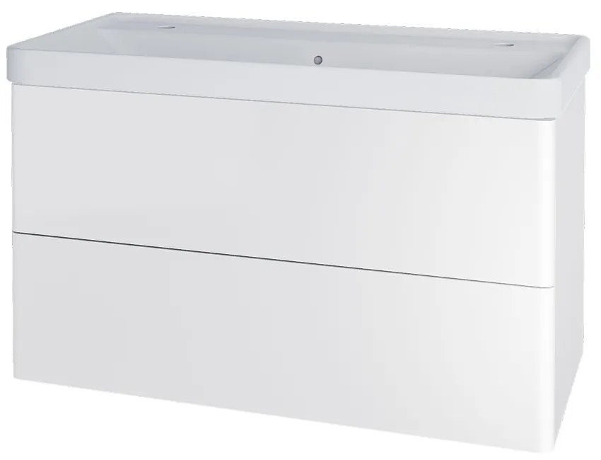 Mereo Mereo, Siena, kúpeľňová skrinka s keramickým umývadlom 101 cm, pre 2 batérie, MER-CN4122