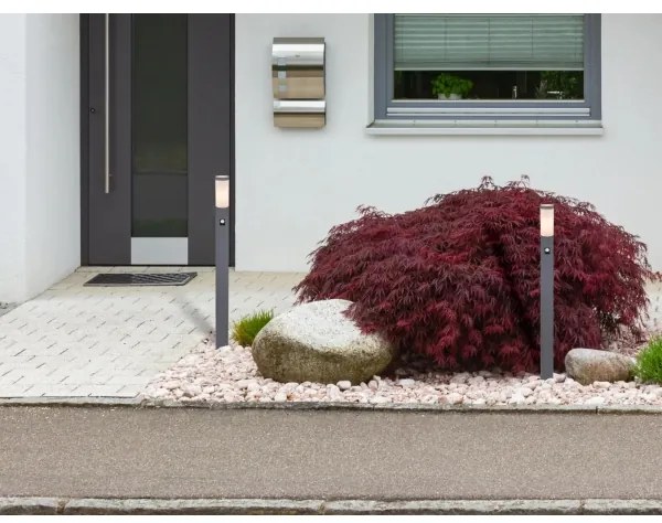 Globo 3159AS - Von. lampa so senzorom BOSTON 1xE27/15W/230V IP44 110 cm antracit