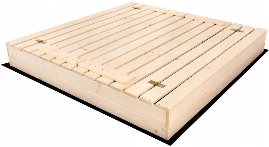 SandTropic Pieskovisko drevené XXL 146x138 cm uzatvárateľné