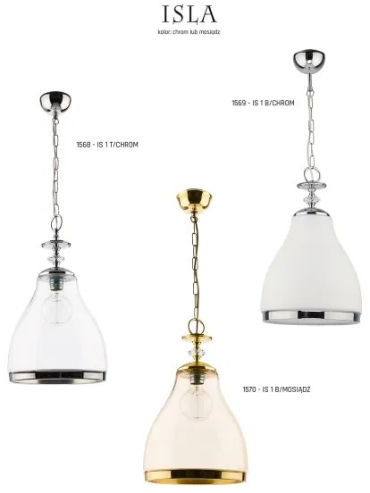 Jupiter 1570 - IS 1 B/M - Závesné svietidlo ISLA E27/60W