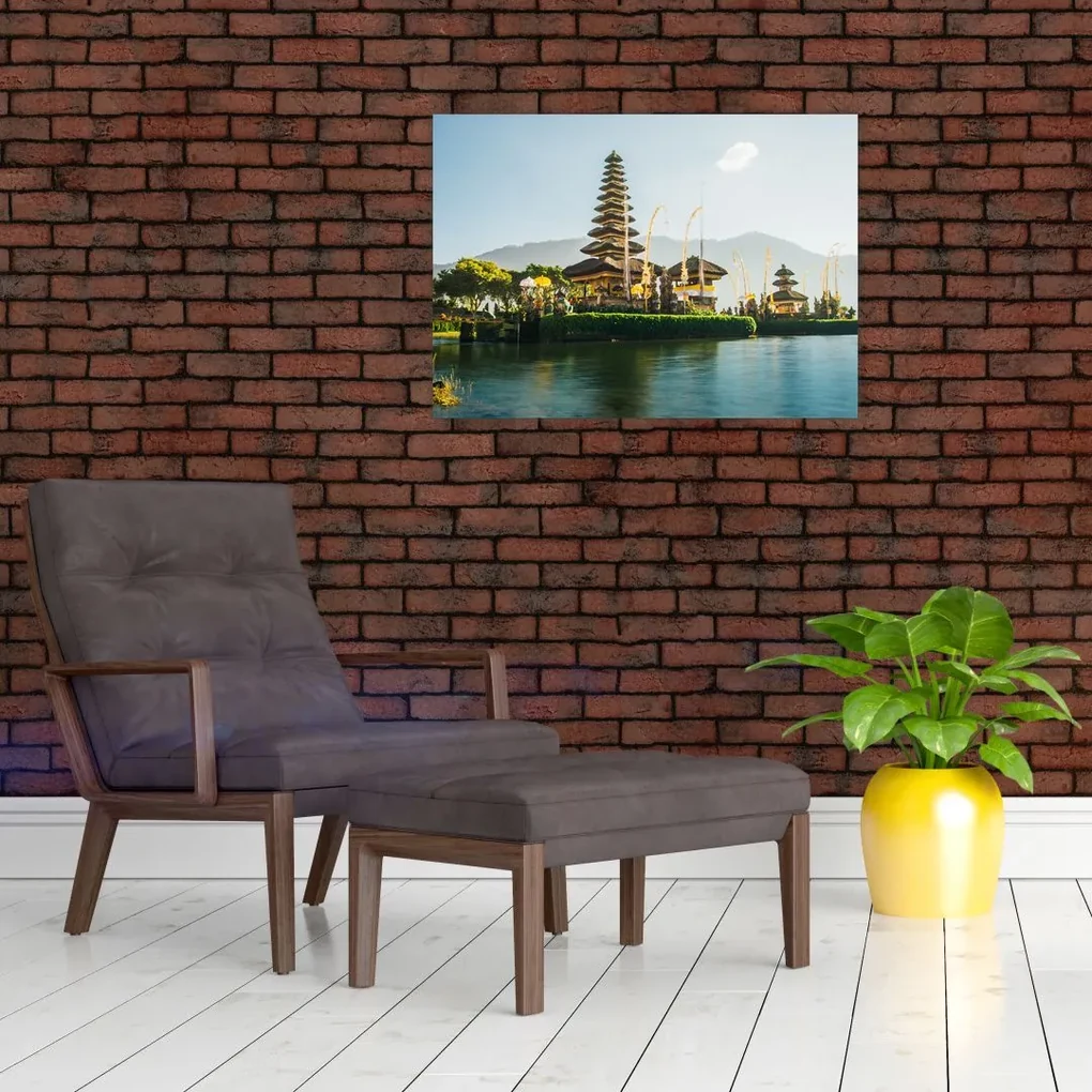 Sklenený obraz Mount Batur (70x50 cm)