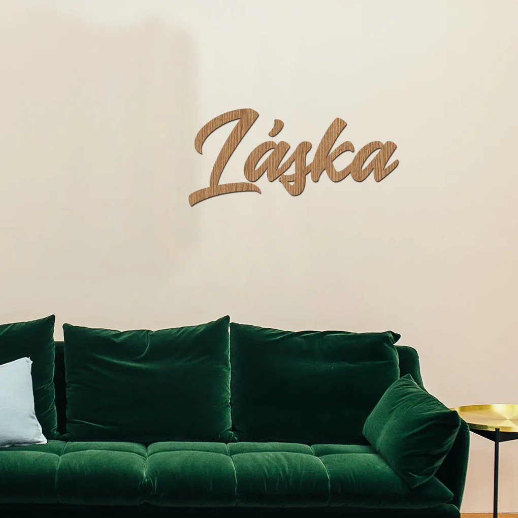 drevo zivota Drevený nápis na stenu LÁSKA Farebný vzor: Buk, Veľkosť textu: 60x28