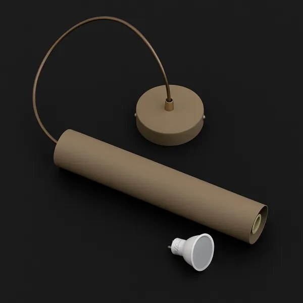 Brilagi - Luster na lanku TUBE 1xGU10/15W/230V béžová/zlatá