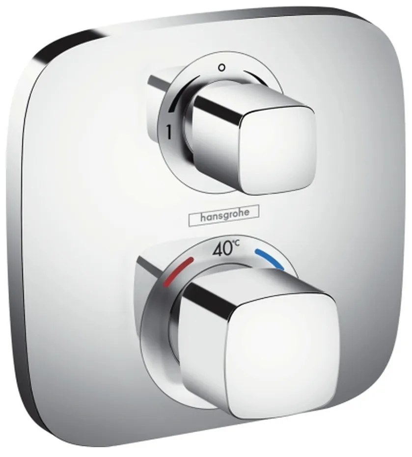 Hansgrohe Ecostat E, termostatická batéria pod omietku s uzatváracím a prepínacím ventilom, chrómová, HAN-15708000