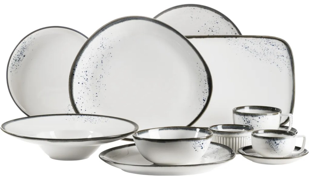 Mäser Miska Pintar Biele modré bodky 22 cm, 22 cm