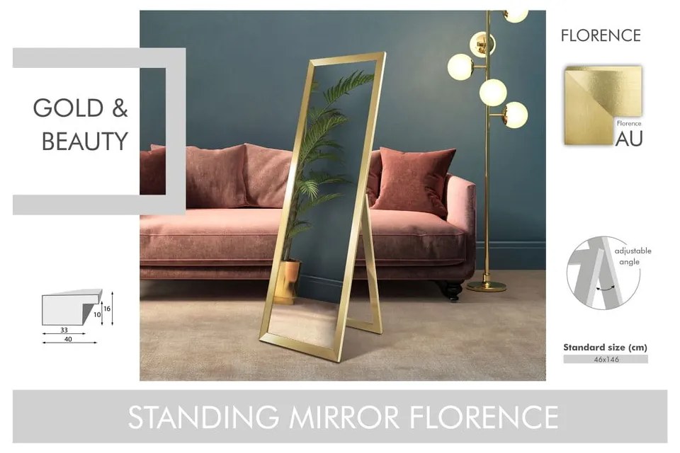 Stojacie zrkadlo 46x146 cm Florence – Styler