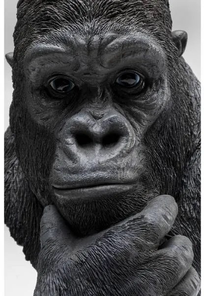 Thinking Gorilla Head dekorácia čierna 49cm