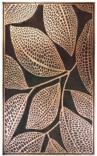 Rohožka guma Listy – na von aj na doma, 45x75, čierna, B-line