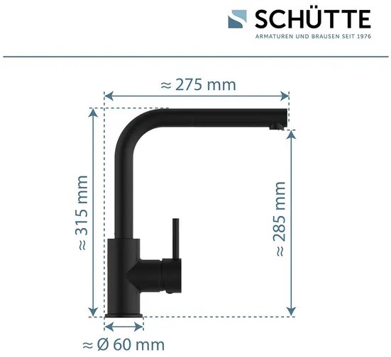Schütte Kuchynská batéria Vital (čierna matná)  (100367204)