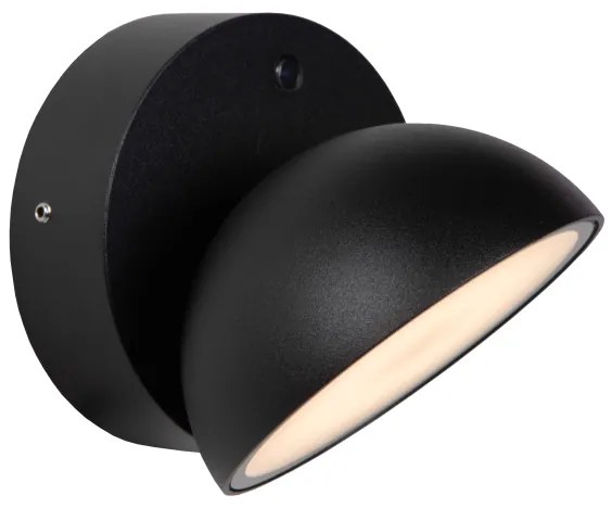 Lucide 22865/12/30 - LED Vonkajšie nástenné svietidlo FINN LED/12W/230V IP54 čierna