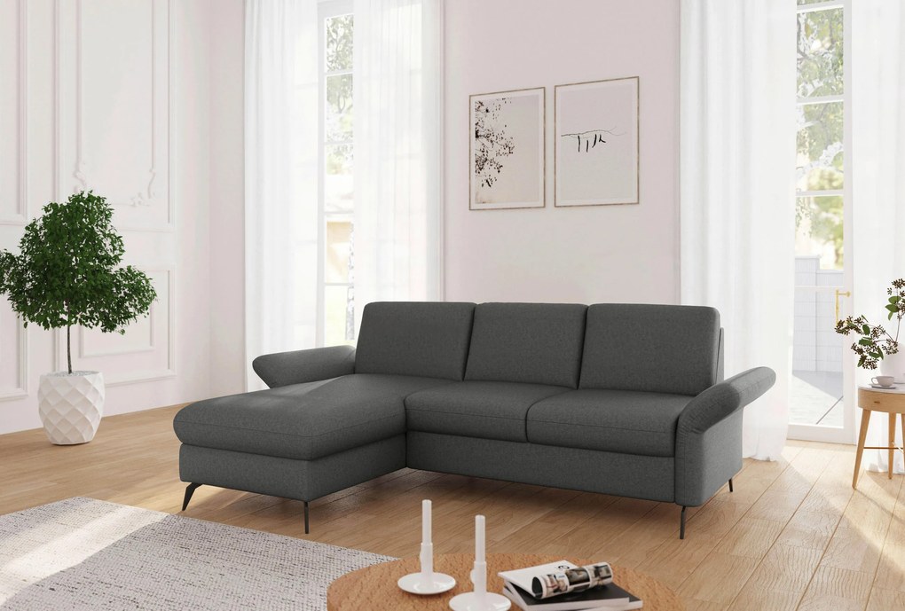 XXXLutz ROHOVÁ SEDAČKA, textil, tmavosivá Sit & More - Sedačky - 00014401614F