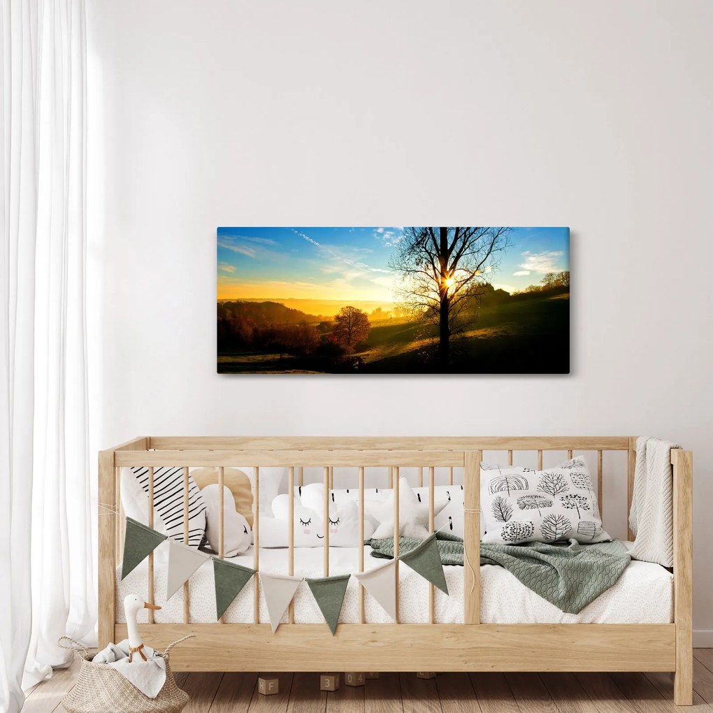 Obraz východu slnka (120x50 cm)