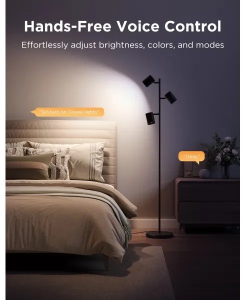 Govee - LED RGBICWW Stmievateľná stojacia lampa TREE MATTER LED/48W/230V Wi-Fi