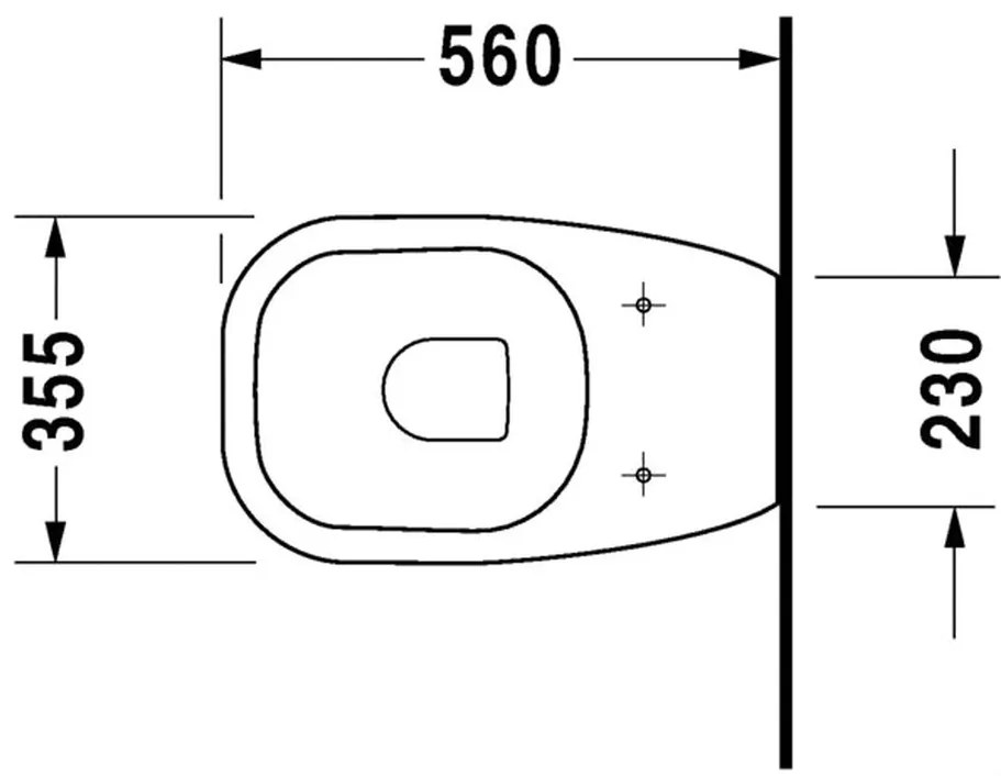 Duravit D-Code - Stojace WC, 560x355 mm, biela 21150900002