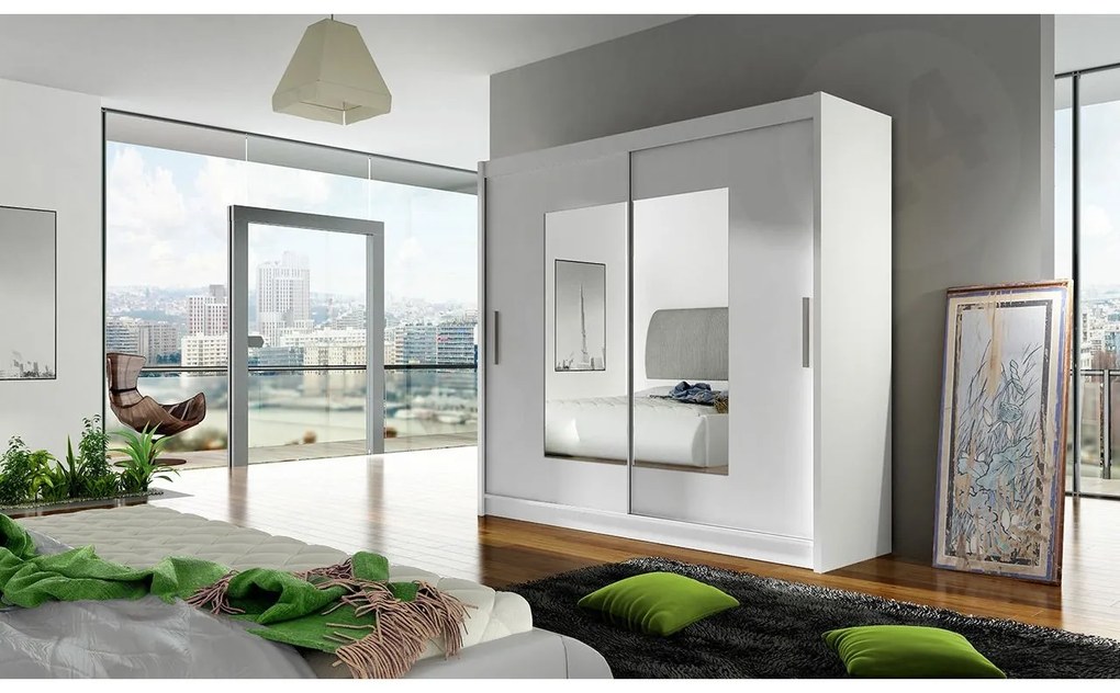 Skriňa London VII, Farby: čierna, Osvetlenie: osvetlenie LED RGB - farebné