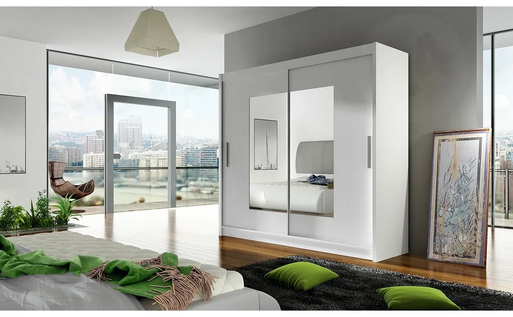 Skriňa London VII, Farby: kašmír, Osvetlenie: osvetlenie LED RGB - farebné