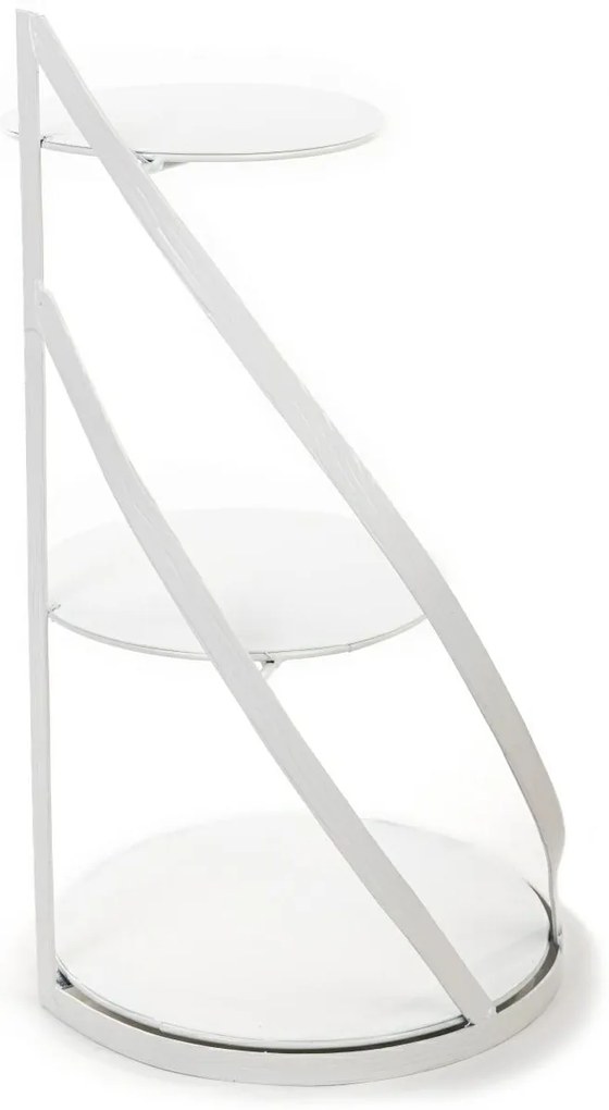 Kovový servírovací podnos Nowell White, 38x60 cm