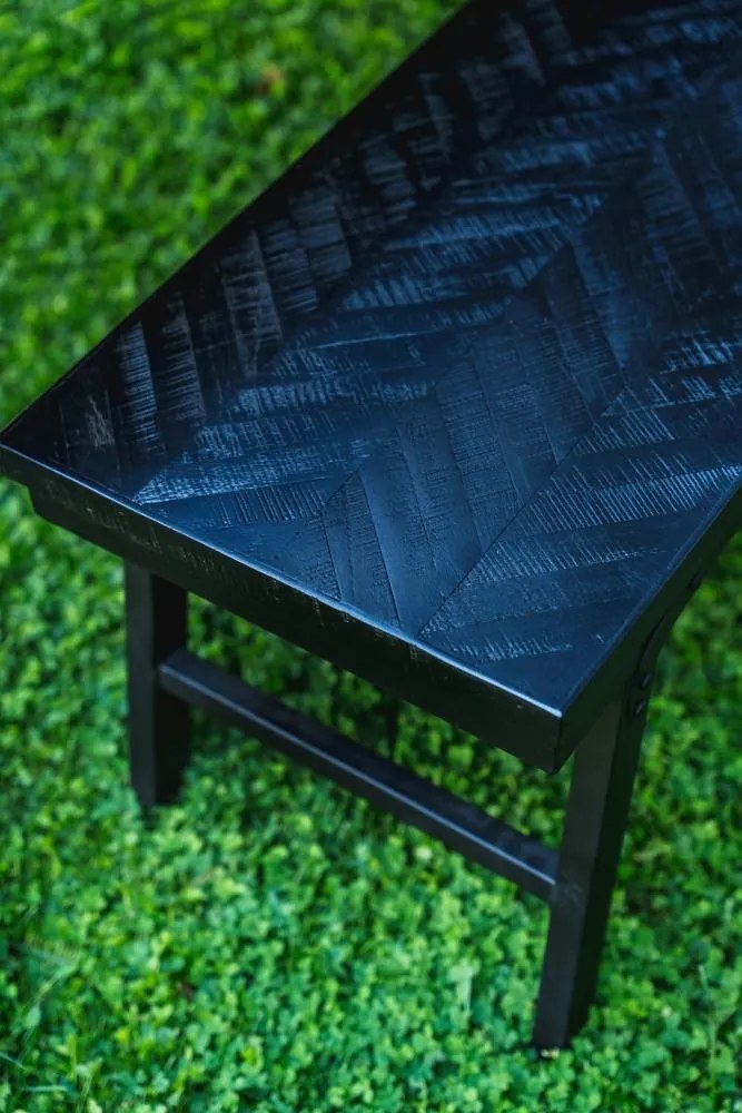 BAZAR BIZAR The Herringbone Bench - Black - 110 lavica