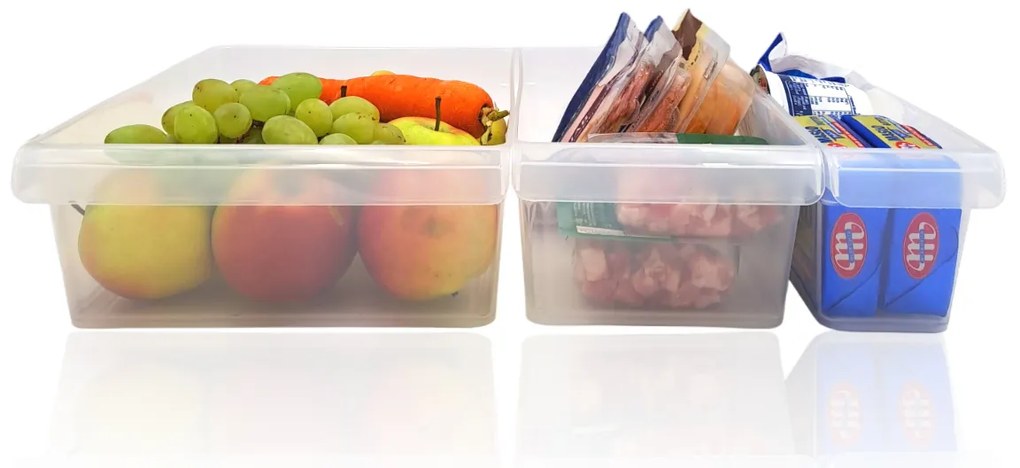 Súprava 3 ks organizérov do chladničky, ROTHO LOFT FRIDGE, antibakteriálne 5 l + 3 l + 1,5 l