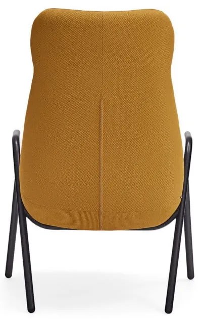 Žlté kreslo Teulat Dins, výška 114 cm