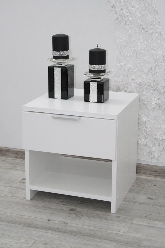 AKCIA Nočný stolík HAVANA biely II. akosť