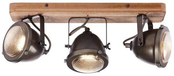 Brilliant - Bodové svietidlo CARMEN WOOD 3xGU10/5W/230V hnedá