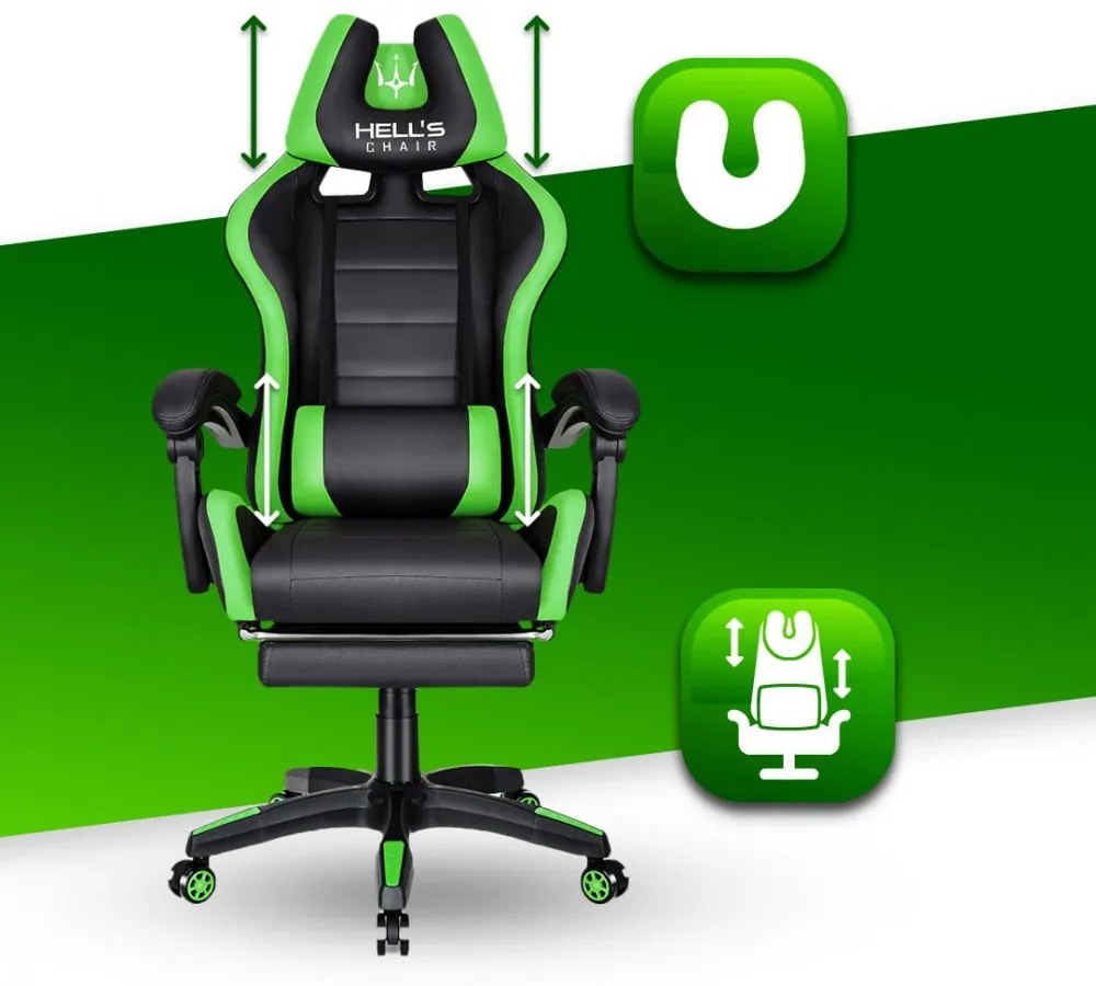 Herné kreslo HC-1039 Green