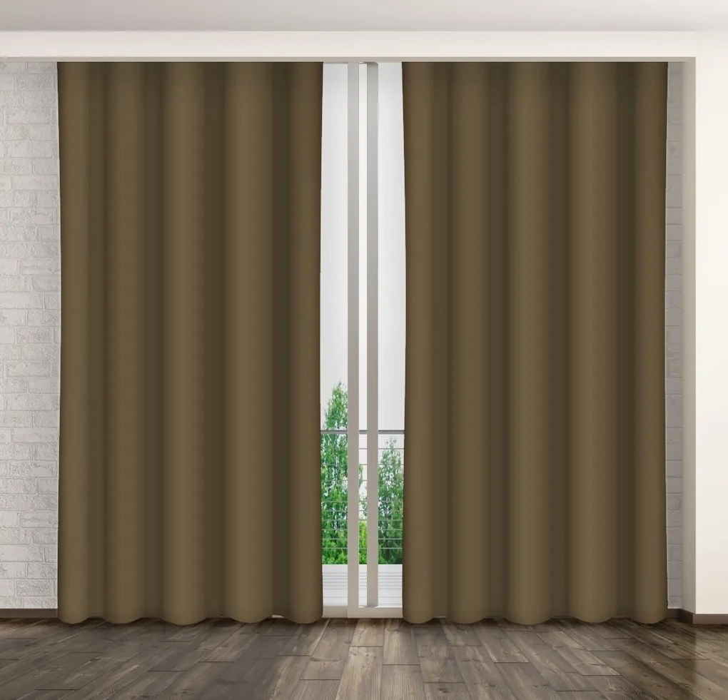Dekorstudio Jednofarebný záves tmavoolivový ZMA55 Rozmer závesu: 160x270cm