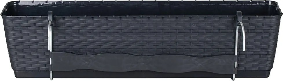 Plastový balkónový kvetináč DRL500PW 49,2 cm - antracit