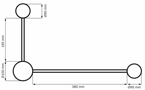 LED Nástenné svietidlo JOY 2xGX53/6W/230V čierna