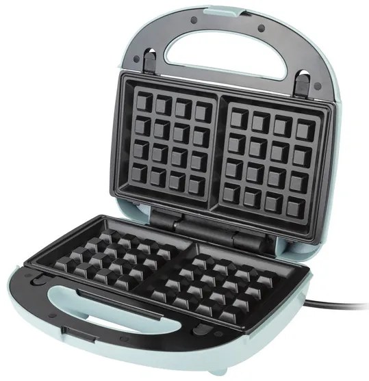 SILVERCREST® KITCHEN TOOLS Vaflovač 3 v 1 SWEW 750 C4 (modrá) (100361088)