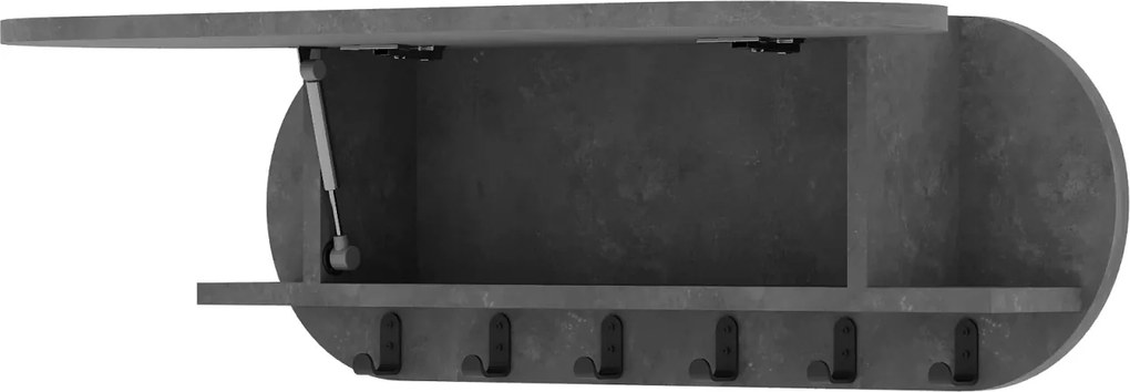 Predsieňový vešiak Houseland Kroma retro sivý