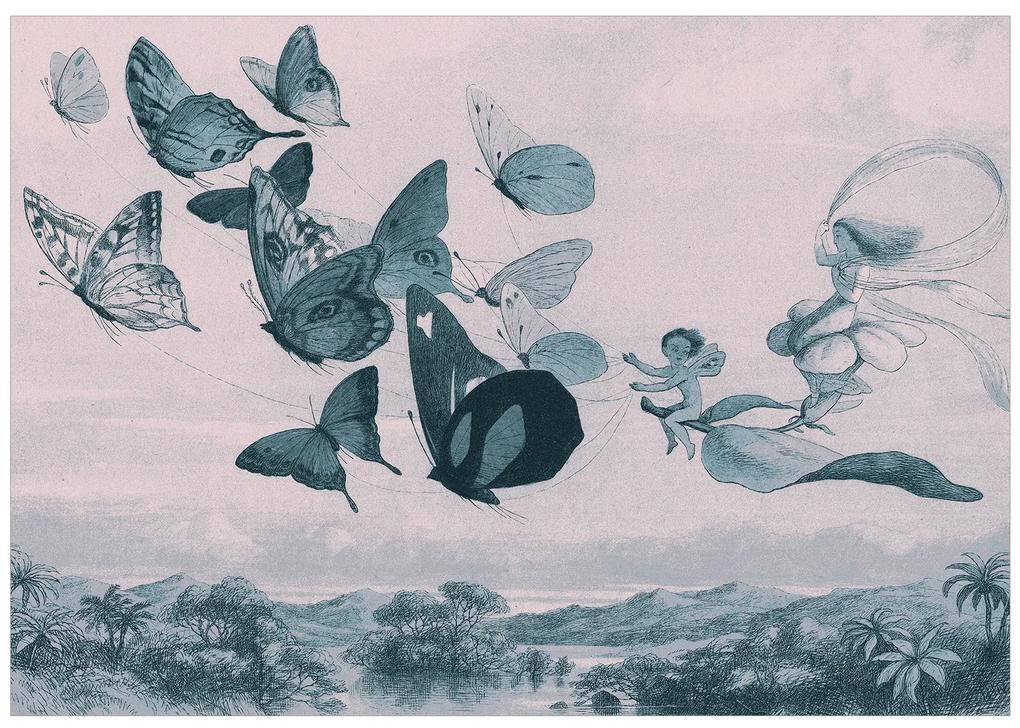 Artgeist Fototapeta - Butterflies and Fairy Veľkosť: 147x105, Verzia: Samolepiaca