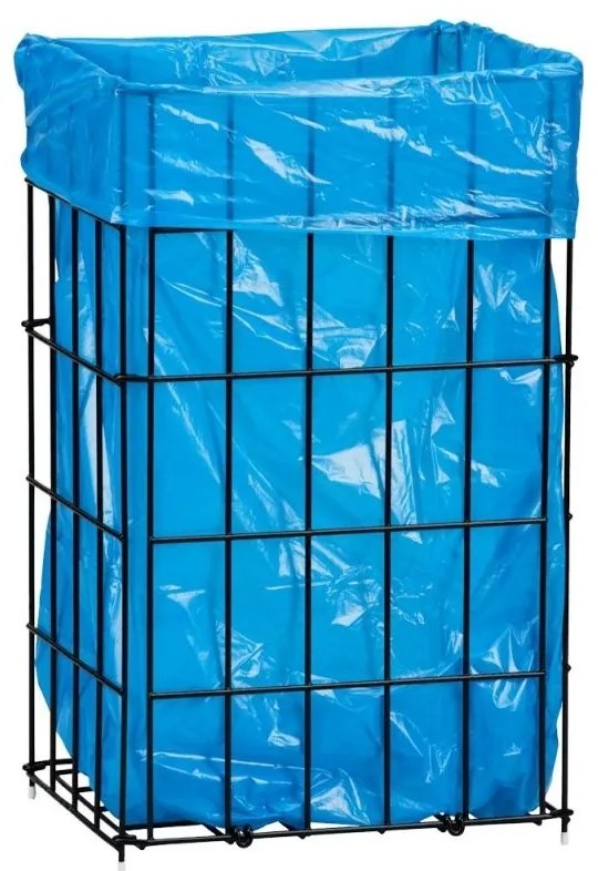 Drôtený kovový odpadkový kôš na použité papierové uteráky, čierny