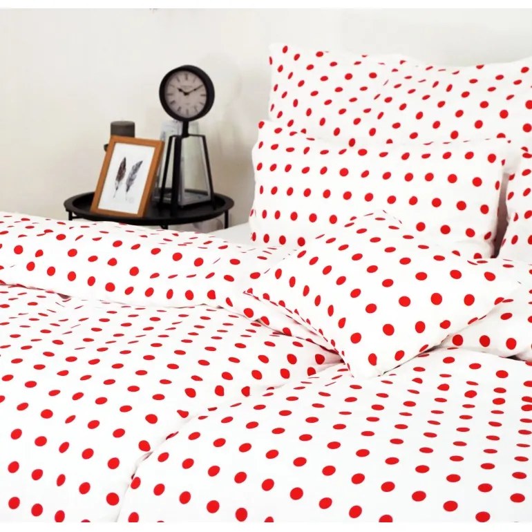 Obliečky Rím červené EMI, Predĺžený set jednolôžko obsahuje 1x 140x220 + 1x 70x90