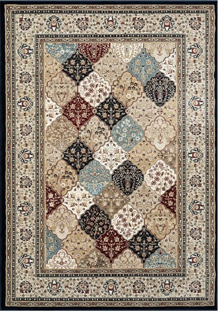 Angel Carpet, Kusový koberec Sultan 25 Blue/red, 80x150, viacfarebná, kancelária