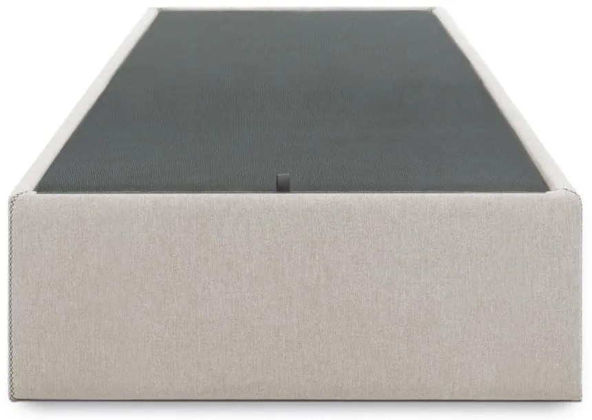 Béžová čalúnená jednolôžková posteľ s úložným priestorom 90x190 cm Matters – Kave Home