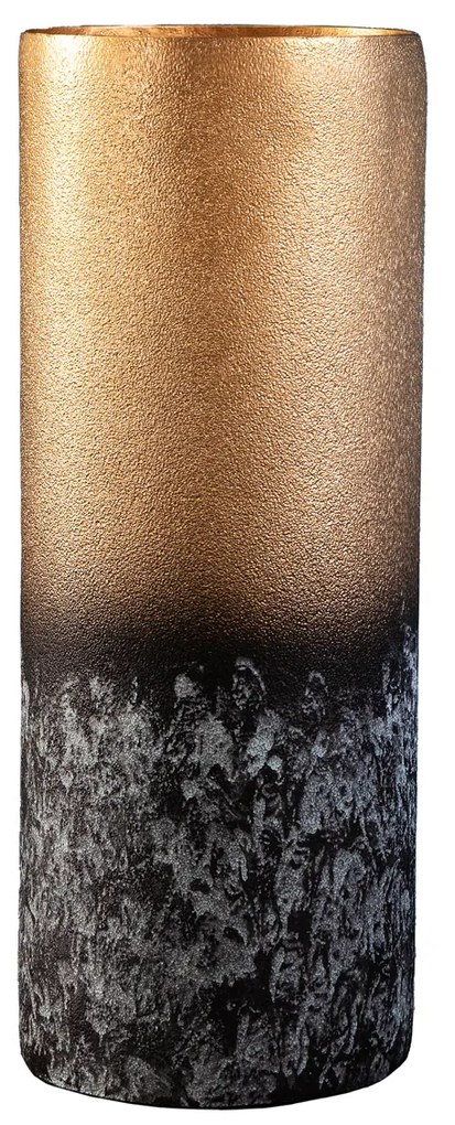 Váza Abstrakt 40cm zlatá patina