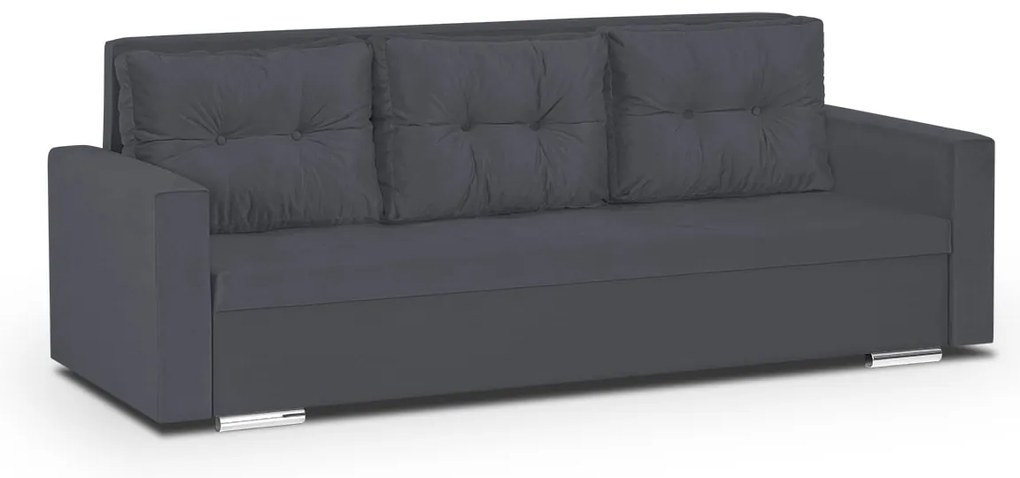 Pohovka pre 3 osoby s funkciou spania FELIX Tmavošedá
