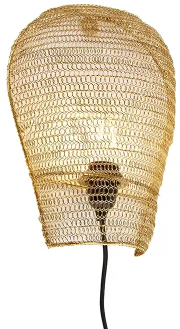 Orientálna nástenná lampa zlatá 35 cm - Nidum | BIANO