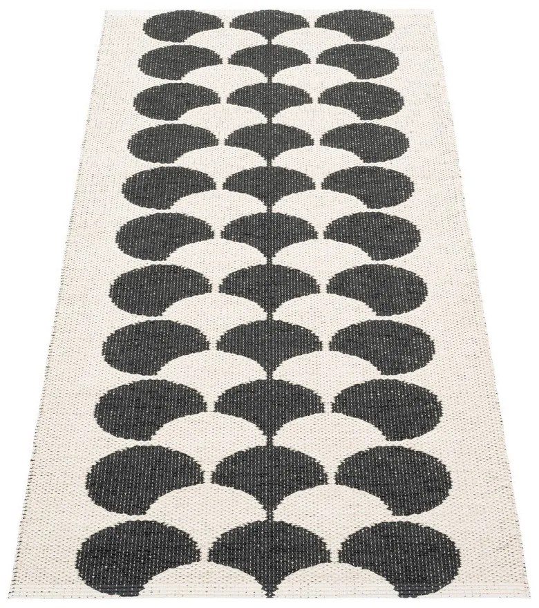 Čierno-krémový vnútorný a vonkajší behúň 70x150 cm Poppy Black Vanilla – Pappelina